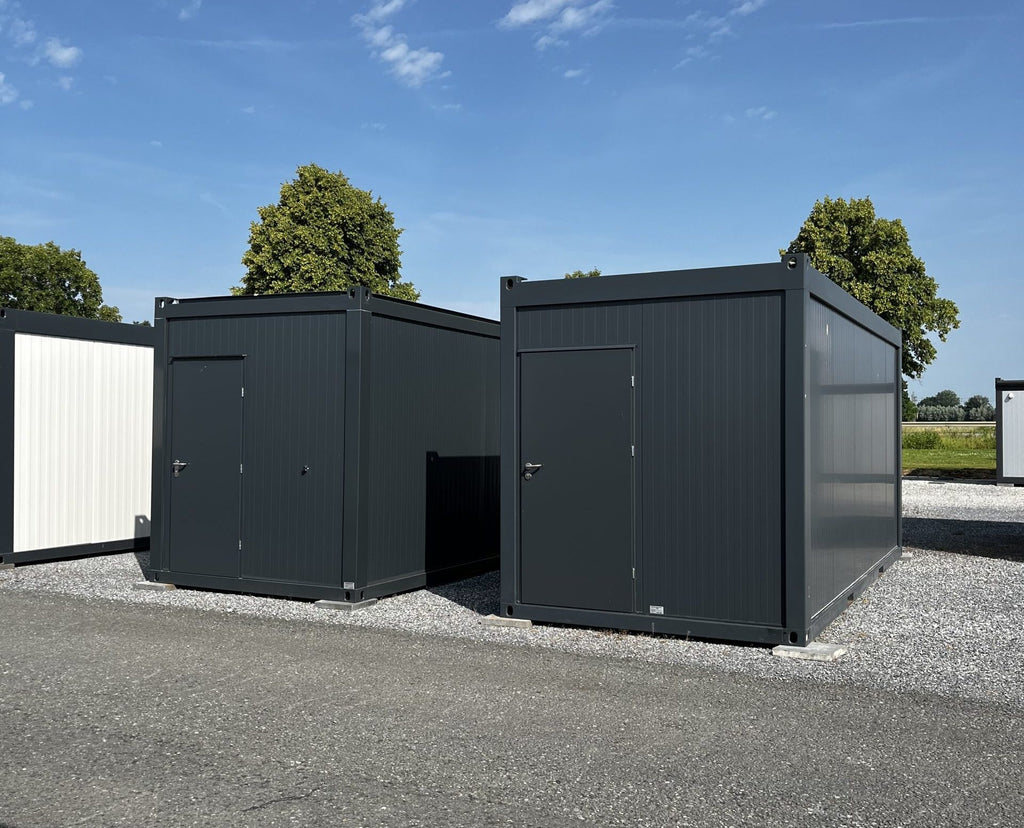 Bürocontainer, Einzelcontainer, Container mit Staplertaschen "Dark Grey" 15